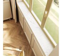 RTTZBOZ Tapete para Alféizar de Ventana, Alfombrillas de Tierra de Diatomeas, Revestimiento Absorbente y Antipolvo con Base Antideslizante(White,10x100cm)