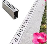 RTVGNSZSJL 100cm Accesorio Para Canaleta Desague Con Rejilla，Rejilla Desague Jardin De Canal Canaleta De Drenaje Para Bloquear Residuos(150x1000x40mm)