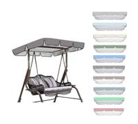 RTVGNSZSJL 140x120cm 190x130cm 195x125cm Toldo para Columpios De Hollywood, Cubierta Impermeable para Columpio, Toldo De Balancín De Jardín De 2-3 Plazas Impermeable(Gray,74.8x52in-190x132cm)