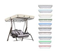 RTVGNSZSJL 140x120cm 190x130cm 195x125cm Toldo para Columpios De Hollywood, Cubierta Impermeable para Columpio, Toldo De Balancín De Jardín De 2-3 Plazas Impermeable(Beige,66x45in-164x114cm)