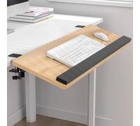 RTVGNSZSJL 55cm 65cm 75cm Bandeja Extensora De Escritorio Soporte, Bandeja Plegable para Teclado, Soporte De Reposamuñecas para Soporte De Mesa(Maple,55cm/22in)