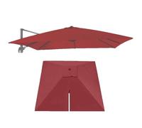 RTVGNSZSJL 8 Varillas Cuadrada Toldo De Repuesto para Sombrilla Voladizo 3x3m 2.5x2.5m Tela De Repuesto para Sombrilla De Mercado，Protección UV Cubierta para Sombrilla(Burgundy,3x3m (10'x10'))