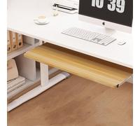 RTVGNSZSJL Bandeja para Teclado Bajo Escritorio Extraíble 600x240mm 700x240mm Bandeja Extraíble para Teclado Madera, Cajón De Computadora(Walnut,70 * 24cm/27 * 9in)