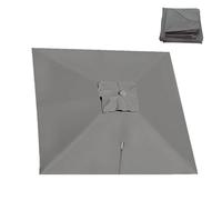 RTVGNSZSJL Cubierta De Repuesto para Sombrilla Cuadrada 3x3m 8 Costillas Toldo De Repuesto para Cubierta Voladiza Cubierta De Repuesto para Parasol con Ventilación(Grey,3x3m (9.8x9.8ft))