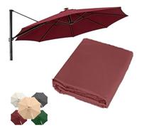 RTVGNSZSJL Cubierta De Repuesto para Sombrilla Redonda 3m Tela De Repuesto para Sombrilla Mercado 8 Varillas Toldo De Repuesto para Sombrilla En Voladizo(Burgundy)