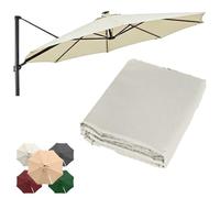 RTVGNSZSJL Cubierta De Repuesto para Sombrilla Redonda 3m Tela De Repuesto para Sombrilla Mercado 8 Varillas Toldo De Repuesto para Sombrilla En Voladizo(Beige)