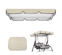 RTVGNSZSJL Cubierta De Toldo para Columpio 164x114cm 190x132cm 249x185cm Techo De Repuesto para Columpio De Jardín, Toldo para Columpio De Hollywood Protección UV(Beige,77x49in-195x125cm)