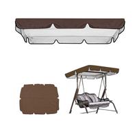 RTVGNSZSJL Cubierta De Toldo para Columpio 164x114cm 190x132cm 249x185cm Techo De Repuesto para Columpio De Jardín, Toldo para Columpio De Hollywood Protección UV(Brown,98x72.8in-249x185cm)