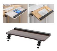 RTVGNSZSJL Extensor De Escritorio, Bandeja Plegable para Cajón De Teclado, Plegable Abrazadera Sin PerforacióN Aplicable A Hogar/Escuela/Oficina(Walnut,75 * 24cm(30 * 9in))