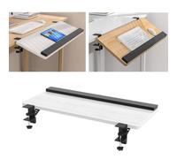 RTVGNSZSJL Extensor De Escritorio, Bandeja Plegable para Cajón De Teclado, Plegable Abrazadera Sin PerforacióN Aplicable A Hogar/Escuela/Oficina(White,75 * 24cm(30 * 9in))