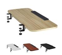 RTVGNSZSJL Extensor De Escritorio con Abrazadera 65x24 80x24cm Bandeja Plegable Ergonómica para Oficina, Soporte Bandeja Estantería, Abrazadera Sin Perforaciones(Teak,65 * 24cm/26 * 10")