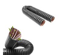 RTVGNSZSJL Manguera Flexible De Silicona Automocion 38 55 60 65 70 80 102 115 305mm Manguera De Ventilación De Secador Manguera De Aire Acondicionado Negro(2m(6.6ft),89mm)