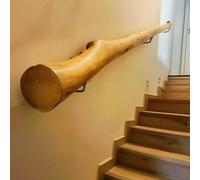 RTVGNSZSJL Pasamanos De Escalera De Madera Antideslizante 50 80 120 180 250 350cm Barandilla Escaleras Para Interiores Y Exteriores Barra De Soporte Del Pasillo(60cm/1.9ft)