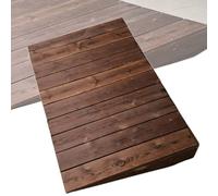 RTVGNSZSJL Rampa De Bordillo De Madera Rampa De Umbral Portátil 10/18/20/25/30cm Altura, Rampa De Entrada Antideslizante para Escalones Entrada/Scooter/Sillas De Ruedas(60x70x18cm/24x28x7in)