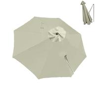 RTVGNSZSJL Redonda Toldo De Repuesto para Sombrilla 3m 8 Varillas Cubierta De Repuesto para Sombrilla En Voladizo，Tela De Repuesto para Parasol De Patio Exterior(Taupe)