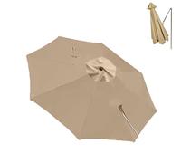 RTVGNSZSJL Redonda Toldo De Repuesto para Sombrilla 3m 8 Varillas Cubierta De Repuesto para Sombrilla En Voladizo，Tela De Repuesto para Parasol De Patio Exterior(Khaki)