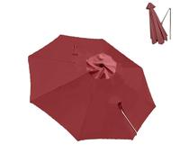 RTVGNSZSJL Redonda Toldo De Repuesto para Sombrilla 3m 8 Varillas Cubierta De Repuesto para Sombrilla En Voladizo，Tela De Repuesto para Parasol De Patio Exterior(Burgundy)