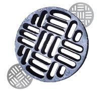 RTVGNSZSJL Rejillas Drenaje Alcantarillado Redondo 30 40 45 50 70cm Rejilla De Drenaje De Hierro Fundido Cubierta De Drenaje Exteriores Para Garden/Patio/Acera(35x3cm-13.7x1.2in)