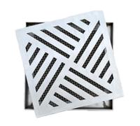 RTVGNSZSJL Tapas De Drenaje Cuadradas Para Exteriore 60/50/40/30/25/20cm Rejilla De Drenaje Duradera De Acero Inoxidable 304 Para Jardín, Patio(Silver 5,20x2cm/7.9x0.8")