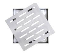 RTVGNSZSJL Tapas De Drenaje Cuadradas Para Exteriore 60/50/40/30/25/20cm Rejilla De Drenaje Duradera De Acero Inoxidable 304 Para Jardín, Patio(Silver 6,50x3cm/19.7x1.2")