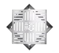 RTVGNSZSJL Tapas De Drenaje Cuadradas Para Exteriore 60/50/40/30/25/20cm Rejilla De Drenaje Duradera De Acero Inoxidable 304 Para Jardín, Patio(Silver 1,60x3cm/23.6x1.2")