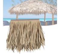 RTVGNSZSJL Techo De Paja Plastico Rollo De Paja Artificial Techo De Barra Tiki Paja Mexicana Para Gazebo Jardín Sombrilla Tiki Bar, Ignifuga(Straw gray,8 pcs)