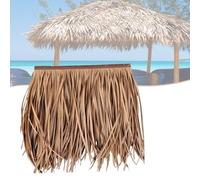 RTVGNSZSJL Techo De Paja Plastico Rollo De Paja Artificial Techo De Barra Tiki Paja Mexicana Para Gazebo Jardín Sombrilla Tiki Bar, Ignifuga(Straw brown,4 pcs)