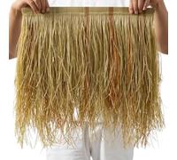 RTVGNSZSJL Techo De Paja Plastico Rollos De Paja De Palma Artificial Decoración De Techo Estilo Mexicano Paja Falsa Antienvejecimiento Ignífugo(Mixed wheat straw,25pcs)