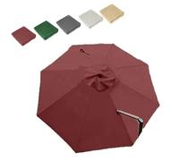 RTVGNSZSJL Toldo De Repuesto para Sombrilla De Jardín, Tela De Recambio 3m 8 Varillas Cubierta De Repuesto para Parasol Playa，Sombrilla En Voladizo(Burgundy)