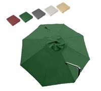 RTVGNSZSJL Toldo De Repuesto para Sombrilla De Jardín, Tela De Recambio 3m 8 Varillas Cubierta De Repuesto para Parasol Playa，Sombrilla En Voladizo(Green)