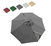 RTVGNSZSJL Toldo De Repuesto para Sombrilla De Jardín, Tela De Recambio 3m 8 Varillas Cubierta De Repuesto para Parasol Playa，Sombrilla En Voladizo(Grey)