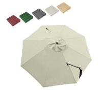 RTVGNSZSJL Toldo De Repuesto para Sombrilla De Jardín, Tela De Recambio 3m 8 Varillas Cubierta De Repuesto para Parasol Playa，Sombrilla En Voladizo(Taupe)