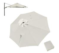 RTVGNSZSJL Toldo De Repuesto para Sombrilla Voladizo 3m Cubierta De Repuesto para Sombrilla Redonda, Lona De Repuesto para Sombrilla De Patio 8 Varillas(Beige)