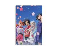 RTWEGRYRHKK Anohana The Flower We Saw That Day2 - Póster de lienzo estético para pared, pintura decorativa para decoración de pared, lienzo vintage para sala de estar, dormitorio, 50 x 75 cm, estilo