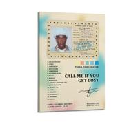 RTWEGRYRHKK Póster de lienzo decorativo con texto en inglés "Call Me If You Get Lost" para decoración de pared, lienzo vintage para sala de estar, dormitorio, 40 x 60 cm, estilo marco