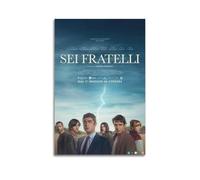 RTWEGRYRHKK Sei Fratelli - Póster decorativo para pared, lienzo vintage para sala de estar, dormitorio, 40 x 60 cm, estilo sin marco