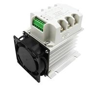RTYGHBSWU Módulo regulador de Voltaje CA trifásico de 120 A a 200 A con disipador de Calor y regulador de Potencia del Ventilador, relé de Estado sólido con tiristor y atenuación.(200A (50KW))
