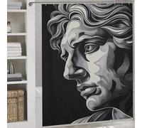 RTYVFD Alejandro Le Grand, cortina de ducha antimoho, secado rápido, resistente e impermeable, para cuarto de baño, 177 x 180 cm (69,69 x 70,87 pulgadas)