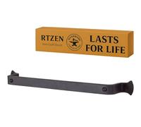 RTZEN Toallero de Mano de Granja para baño, Barra de Toalla de Cocina de Hierro Forjado Hecho a Mano, Barra Recta de Montaje en Pared, Colgador de Toallas Negro Mate para el hogar u Oficina, Estante