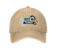 RTZXGIGC Confía en mí, Soy un Ingeniero Gorras de béisbol para Hombres Denim Desgastado Gorra Snapback Lavada Science Mechanical Unstructured Caps Hat