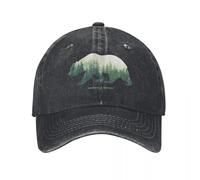 RTZXGIGC Gorra de Camionero de diseño Transpirable con diseño Transpirable de Double Exposure Bear &, Conserve & Protect Nature Gorra de béisbol para Mujer