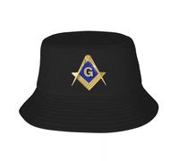 RTZXGIGC Gorra de Pesca Rosa Square & Compass Gold Masonic Bucket Hat Getaway Accessories para Mujer Irish Country