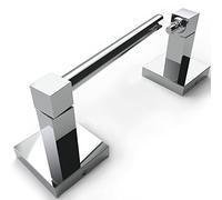 Ruacq Portarrollos de Papel higiénico, Cromado, Doble Poste, Giratorio, Cuadrado, Soporte para Rollos de Papel higiénico, Acero Inoxidable y aleación de Zinc, Moderno montado en la Pared