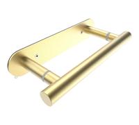 Ruacq Portarrollos de Papel Higinico Autoadhesivo Oro Cepillado Portarrollos de Papel Pivotantes de Doble Poste Perchas para Portarrollos Portar