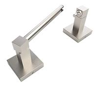 Ruacq Soporte para Papel higiénico, de níquel Cepillado, Doble Poste, Giratorio, Cuadrado, Soporte para Rollo de Papel higiénico, Soporte de Acero Inoxidable y aleación de Zinc, Moderno montado en la