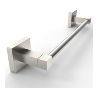 Ruacq Toallero de mano de 10.0 in de acero inoxidable con base cuadrada para bao, nquel cepillado, toallero individual, soporte para toallas mo