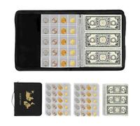 Ruaizel Álbum de colección de monedas, libro de monedas con 240 bolsillos, colección de monedas para billetes, centavos, cuartos, sellos