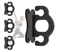 Ruaizel Anclaje de pared con banda de resistencia, anclaje de cuerda de batalla con tornillos, anclaje de puerta para bandas de resistencia para entrenamiento de fuerza, yoga y terapia física (negro)
