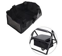 Ruaizel Bolsa para andar debajo del asiento, negra, moderna, para personas mayores, nailon, 4 ruedas