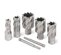 RUAJOGYNVM 12-60X25mm HSS Annular Core Drill Bit 19mm Weldon Shank Hollow Hole Saw for Metal Steel Tool 1Pcs(59mmX25mm) RUAJOGYNVM